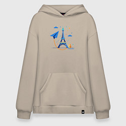 Худи оверсайз Значок telegram и цепь