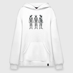 Толстовка-худи оверсайз Нашествие, цвет: белый