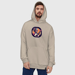 Толстовка-худи оверсайз Мёртвая гитаристка, цвет: миндальный — фото 2