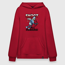 Толстовка-худи оверсайз Бендер - купидон, цвет: красный