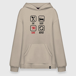 Худи оверсайз Eat - sleep - GTA6 - repeat