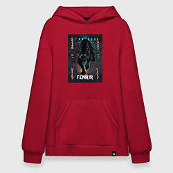 Худи оверсайз Fenrir black vinyl
