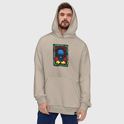 Толстовка-худи оверсайз Новый взгляд на будущее, цвет: миндальный — фото 2