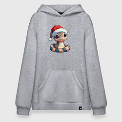 Худи оверсайз Новогодняя полосатая змейка