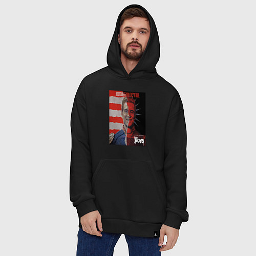 Худи оверсайз Американский символ / Черный – фото 4