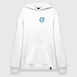 Толстовка-худи оверсайз Volvo auto logo, цвет: белый