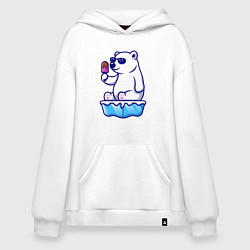 Худи оверсайз Мишка с мороженым