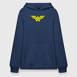 Толстовка-худи оверсайз Wonder woman logo, цвет: тёмно-синий