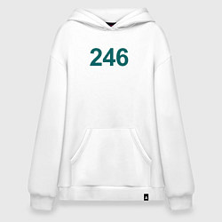 Толстовка-худи оверсайз 246 - Игра в кальмара, цвет: белый