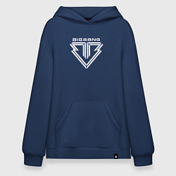 Толстовка-худи оверсайз Big bang logo, цвет: тёмно-синий