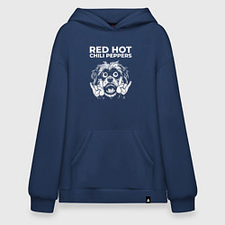 Толстовка-худи оверсайз Red Hot Chili Peppers rock dog, цвет: тёмно-синий