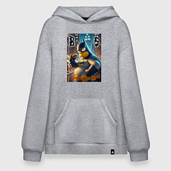 Толстовка-худи оверсайз Batsimpson - ai art fantasy, цвет: меланж