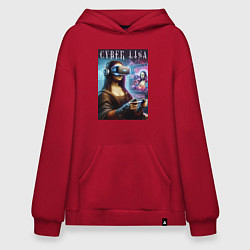 Худи оверсайз Mona Lisa on a virtual helmet