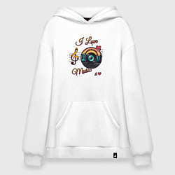 Худи оверсайз Я люблю музыку