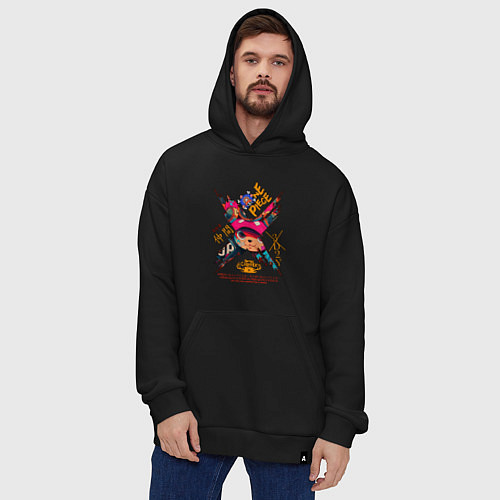 Худи оверсайз One Piece Chopper Tony Tony / Черный – фото 4