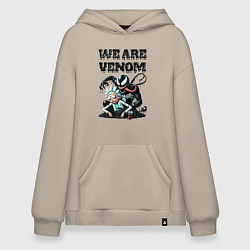 Худи оверсайз Rick and slime - we are Venom