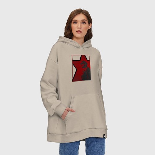 Худи оверсайз Владимир Ильич Ленин / Миндальный – фото 3