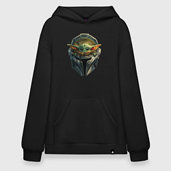 Худи оверсайз Малыш Грогу в шлеме Мандалорец