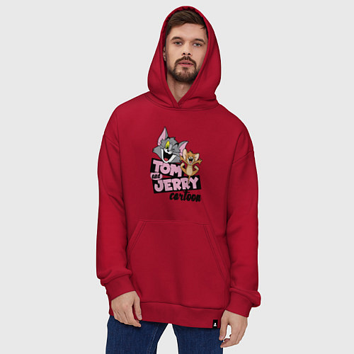 Худи оверсайз Tom and Jerry / Красный – фото 4