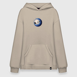 Худи оверсайз Санта на оленях - темный