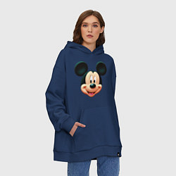 Толстовка-худи оверсайз Mickey mouse head, цвет: тёмно-синий — фото 2