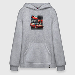 Худи оверсайз Спортивная машина по кусочкам и целиком