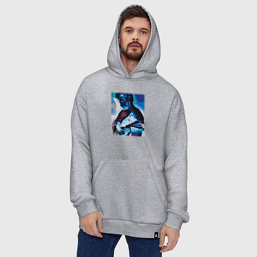 Худи оверсайз Ты мой космос / Меланж – фото 4