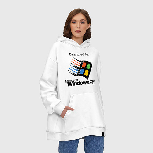 Худи оверсайз Предназначен для windows 95 / Белый – фото 3