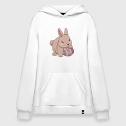 Худи оверсайз Маленький пасхальный кролик с яйцом