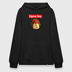 Худи оверсайз Sigma boy roblox head - мем Роблокс Сигма бой