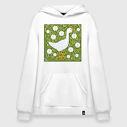 Худи оверсайз Гусь в ромашках