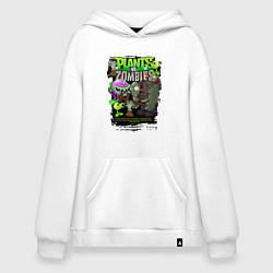 Худи оверсайз Растения против зомби с персонажами