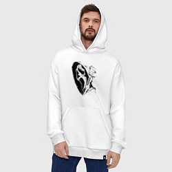 Толстовка-худи оверсайз Крик - Гоуст фейс, цвет: белый — фото 2