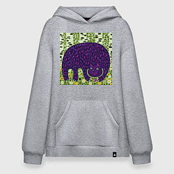 Худи оверсайз Медведь в березовом лесу