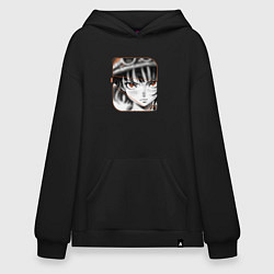 Худи оверсайз Оранжевоглазая девушка