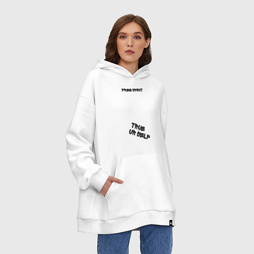 Худи оверсайз Free spirit / Белый – фото 3