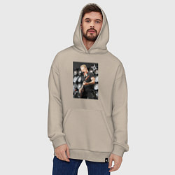 Толстовка-худи оверсайз James Alan Hatfield - Metallica, цвет: миндальный — фото 2