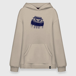 Худи оверсайз Спорткар в синих тонах