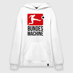 Толстовка-худи оверсайз Bundes machine football, цвет: белый