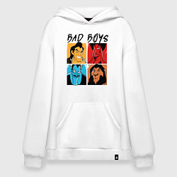 Толстовка-худи оверсайз Bad boys - villains, цвет: белый