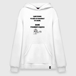 Худи оверсайз Знаю уголовный кодекс