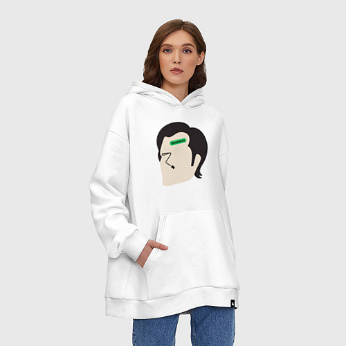 Худи оверсайз Разделение Марк / Белый – фото 3