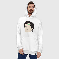 Толстовка-худи оверсайз Разделение Марк, цвет: белый — фото 2