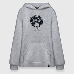 Худи оверсайз Цветочная девушка