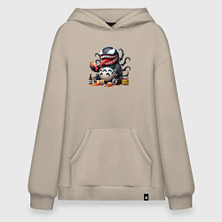 Толстовка-худи оверсайз Вентоторо - коллаба, цвет: миндальный