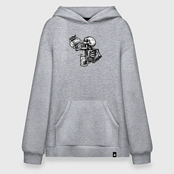 Худи оверсайз Пивной скелетик