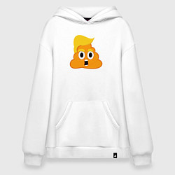 Толстовка-худи оверсайз Trump smile, цвет: белый