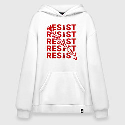 Толстовка-худи оверсайз Рассказ служанки - Resist, цвет: белый
