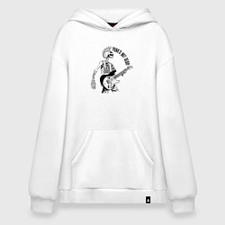 Худи оверсайз Skeleton guitarist - punks not dead motto