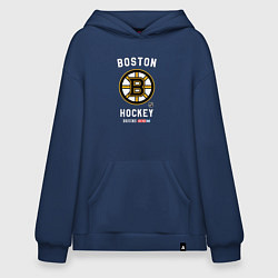 Толстовка-худи оверсайз Boston Bruins team NHL, цвет: тёмно-синий